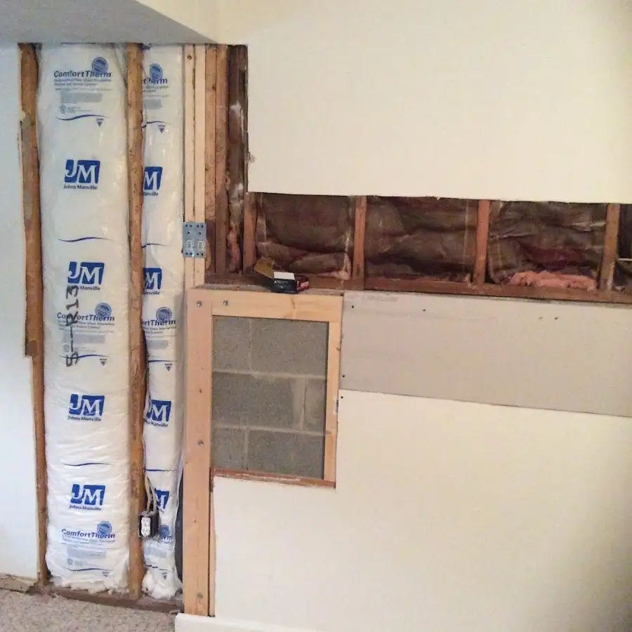 Wall insulation replacement during Structural Drying in Hopkins